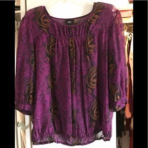Purple Sheer Blouse